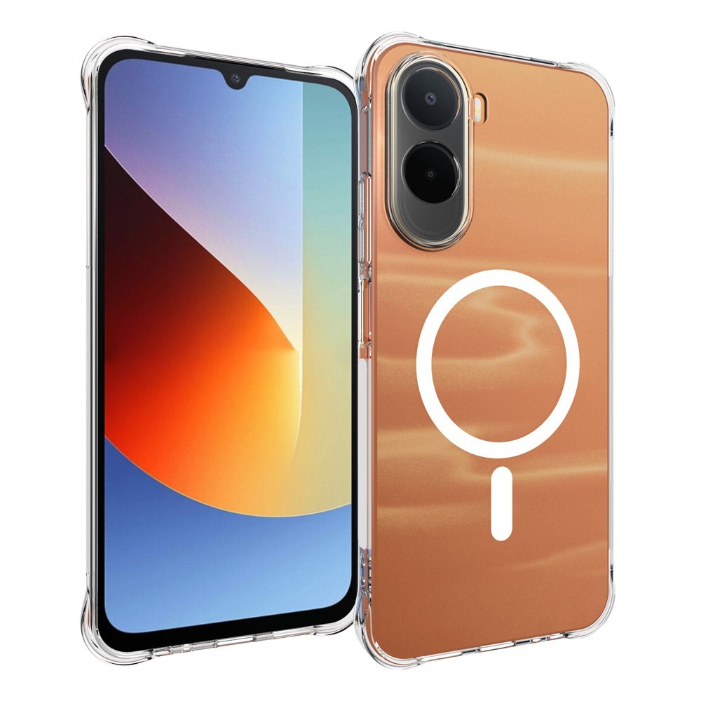 Átlátszó zselés tok MagSafe-val a Xiaomi Redmi A7 Pro-ra, megerősített sarkokkal