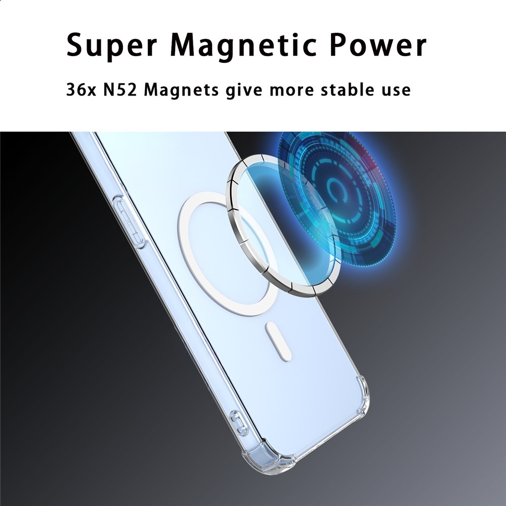 Átlátszó, merev hátú gél tok MagSafe-kompatibilis a Samsung Galaxy S26 FE/S25 FE készülékekhez, megerősített sarkokkal