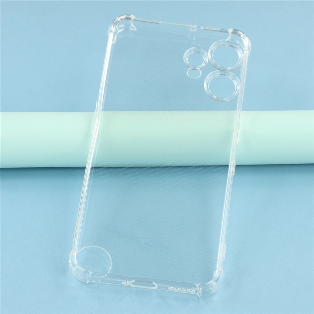 Átlátszó zselés tok megerősített sarkokkal a Nothing CMF Phone 2 Pro készülékhez - átlátszó