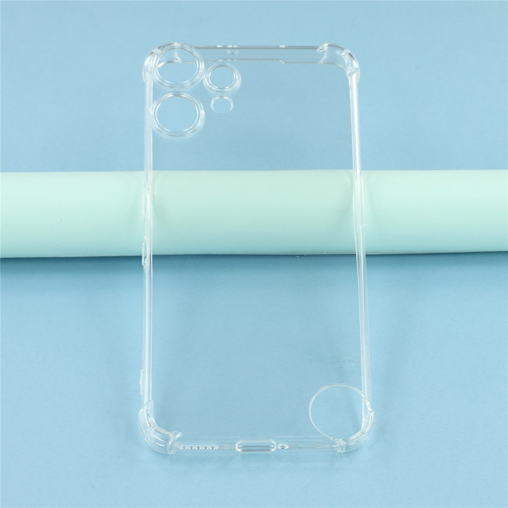 Átlátszó zselés tok megerősített sarkokkal a Nothing CMF Phone 2 Pro készülékhez - átlátszó