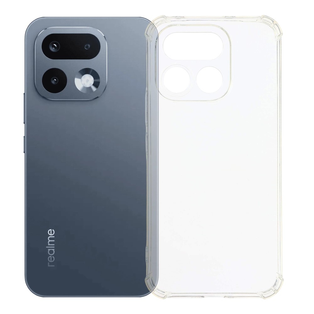 Átlátszó zselés tok megerősített sarkokkal a Realme 16 Pro 5G számára
