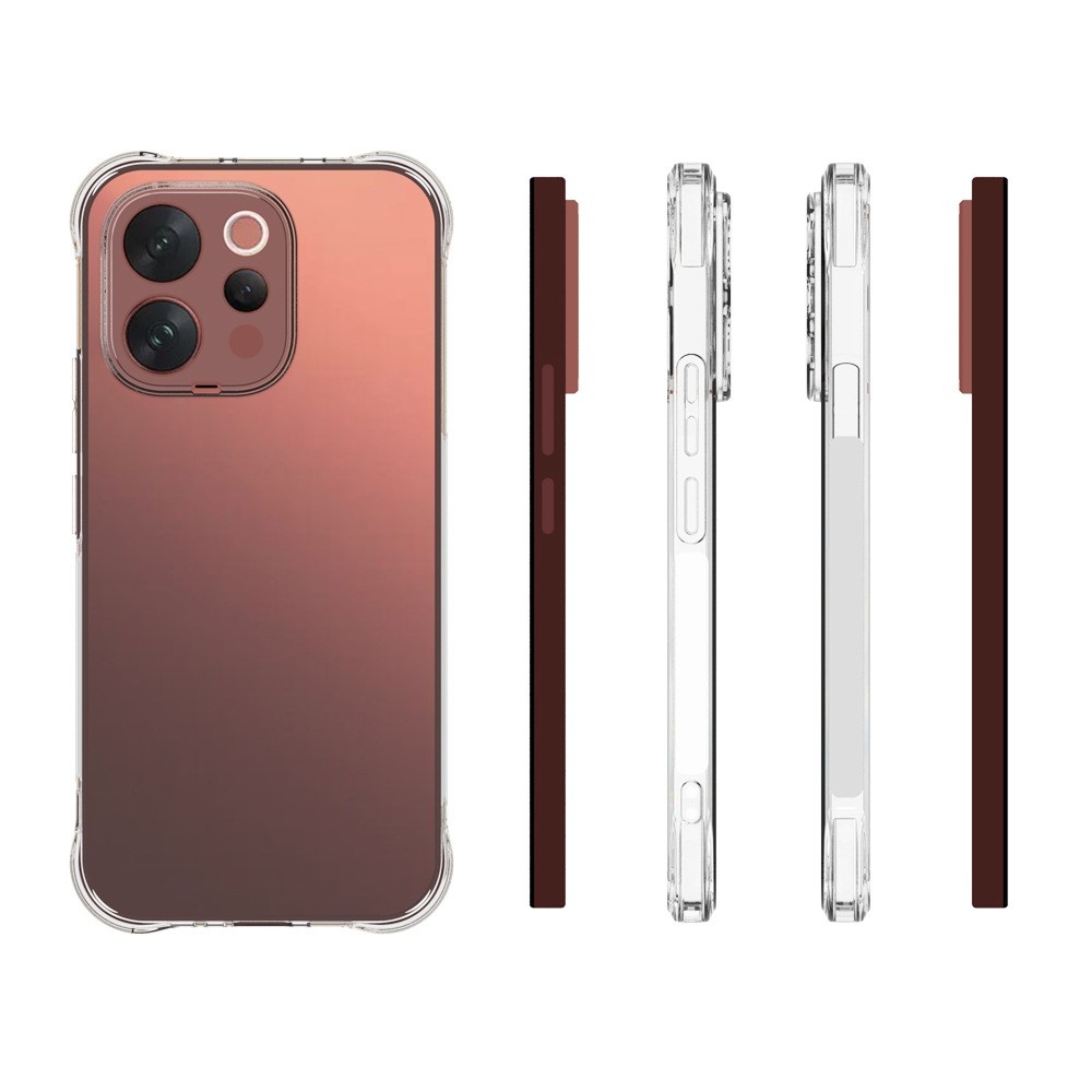 Átlátszó zselés tok megerősített sarkokkal a Vivo V70 5G készülékhez