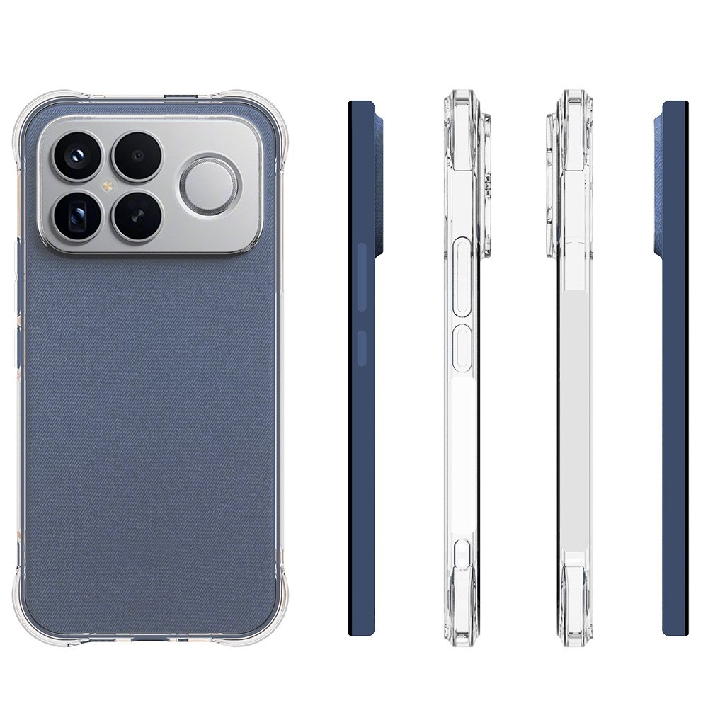 Átlátszó zselés tok megerősített sarkokkal a Xiaomi Poco F8 Ultra 5G számára - átlátszó