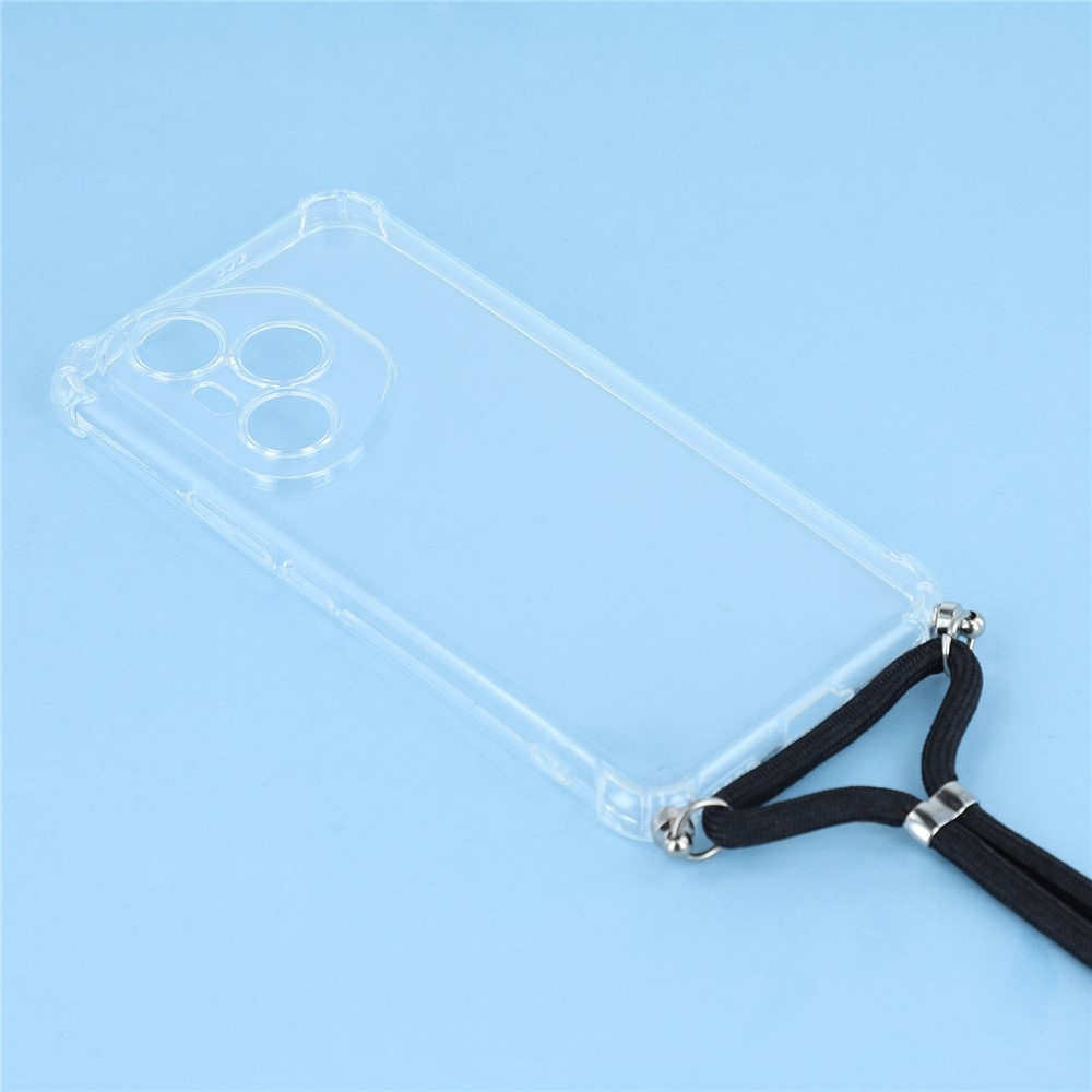 Átlátszó zselés tok zsinórral a Honor 400 Pro-hoz