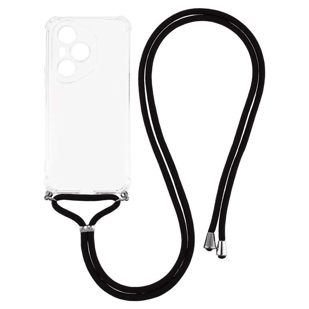 Átlátszó zselés tok zsinórral a Honor 400 Pro-hoz