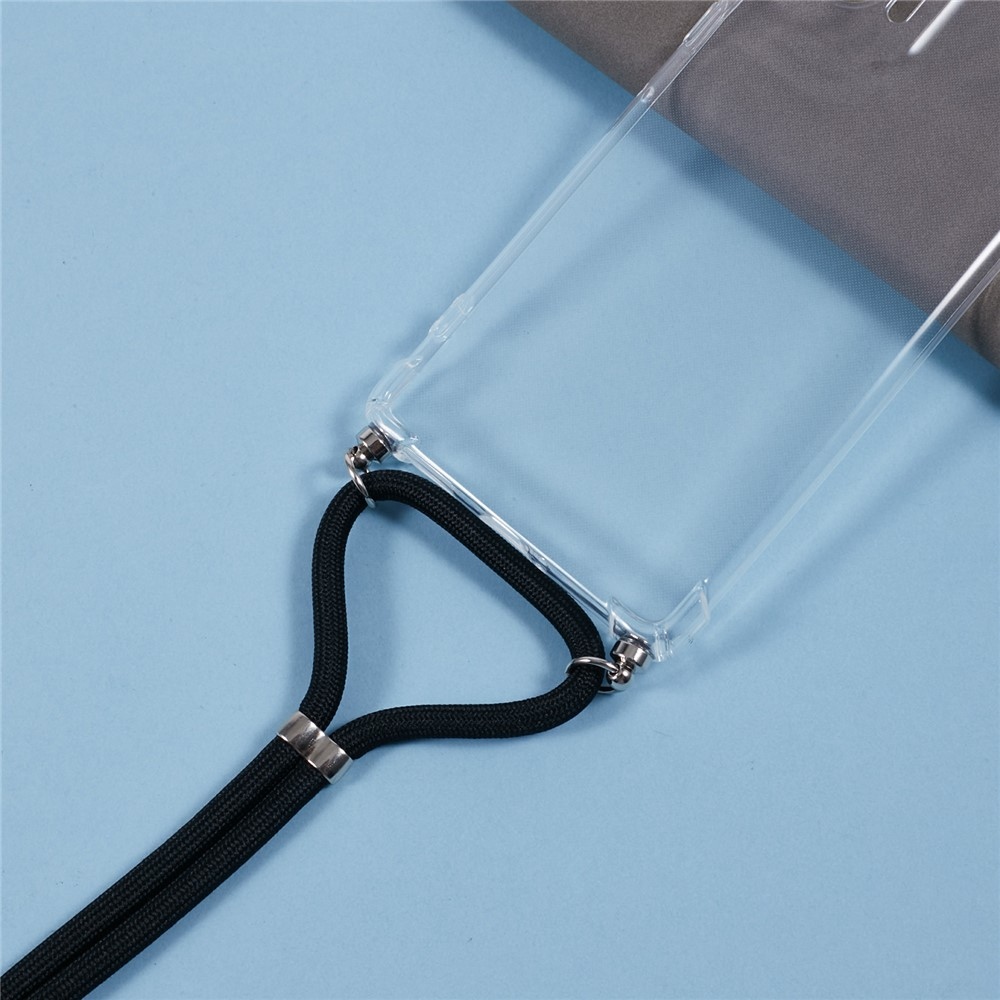 Átlátszó zselés tok zsinórral a Motorola Edge 50 Fusion 5G készülékhez