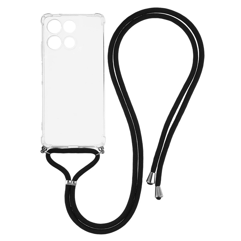 Átlátszó, zsinórral ellátott gél tok a Motorola Moto G86 5G-hez