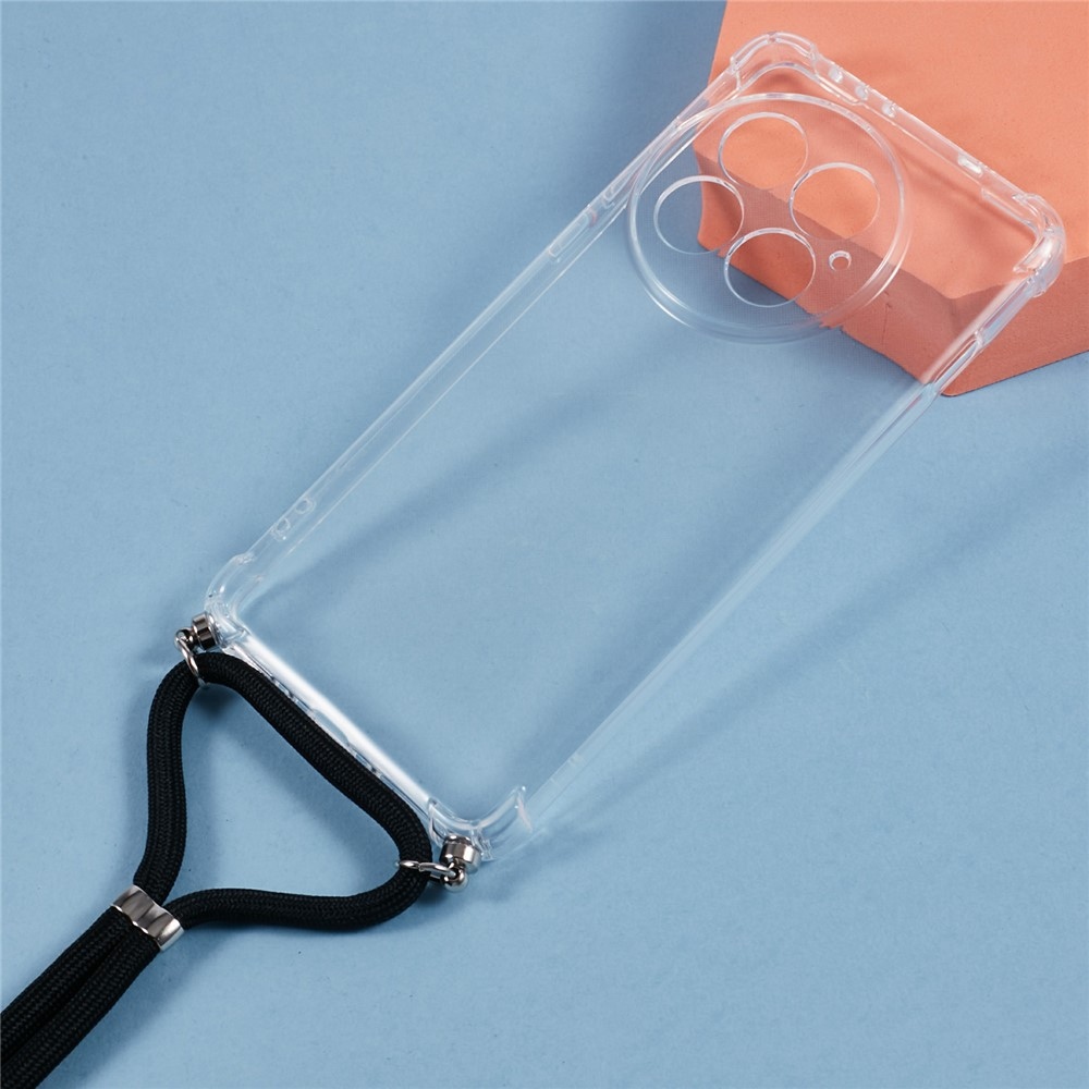 Átlátszó zselés tok a OnePlus 13-hoz, zsinórral