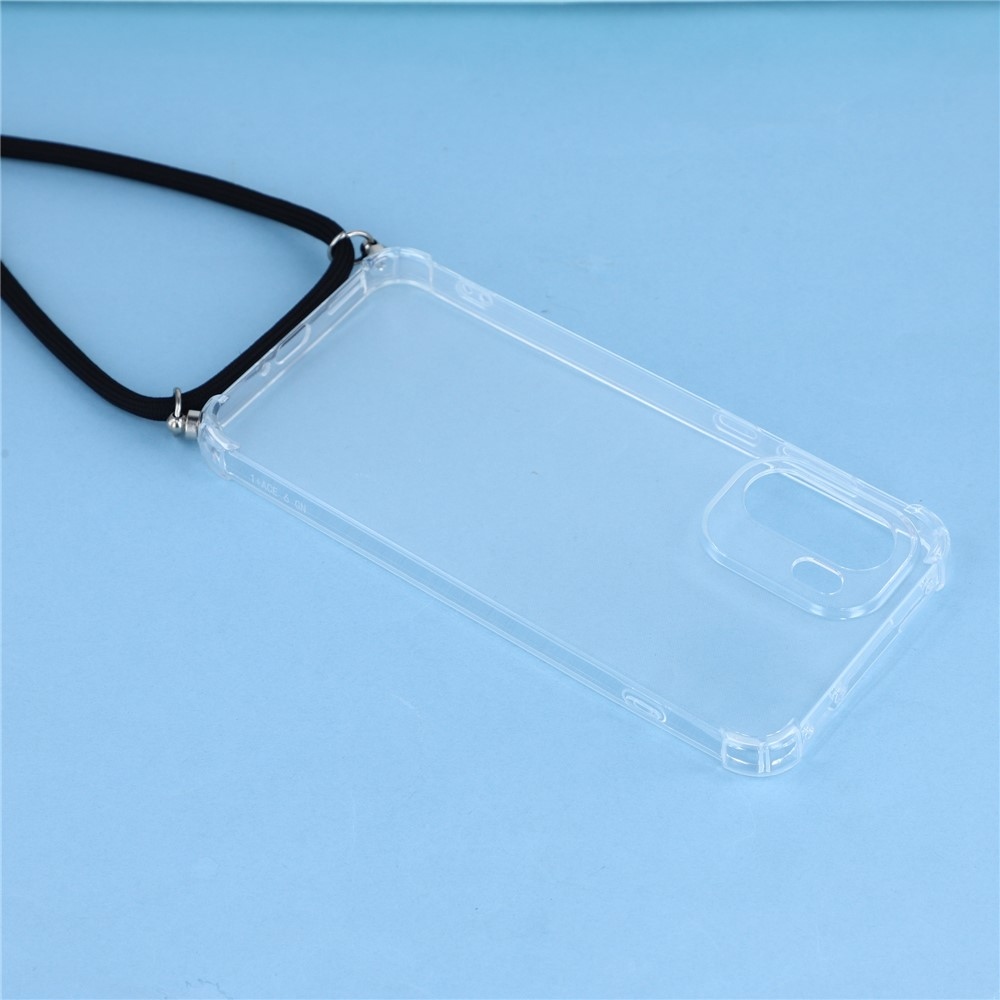 Átlátszó zselés tok a OnePlus 15R 5G-hez, zsinórral