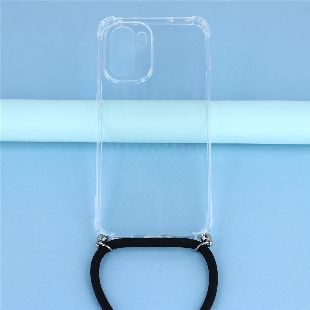 Átlátszó zselés tok a OnePlus 15R 5G-hez, zsinórral
