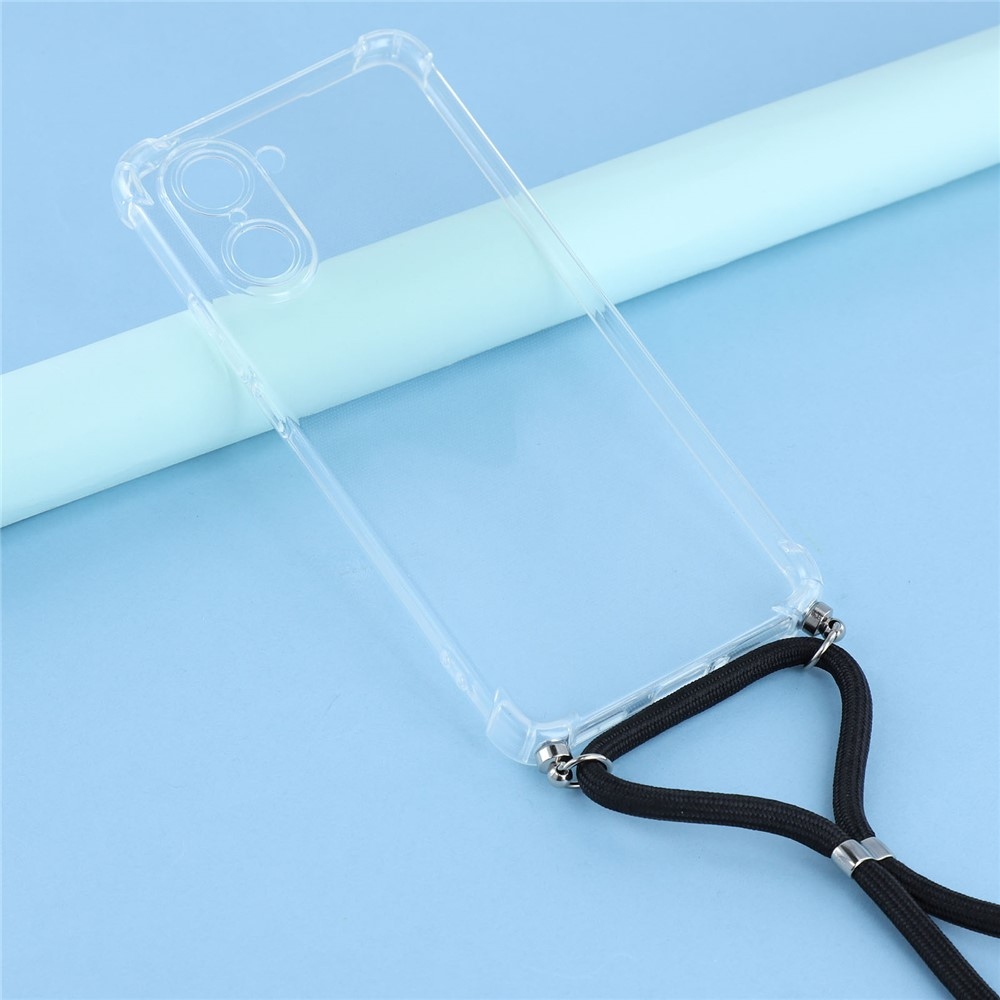 Átlátszó zselés tok a OnePlus Nord CE5 5G-hez, zsinórral