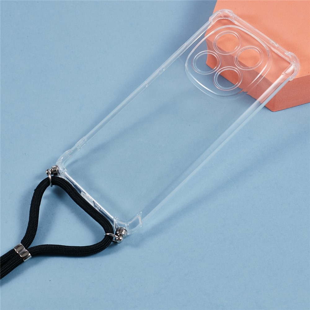 Átlátszó zselés tok zsinórral a Xiaomi Poco M8 5G/Redmi Note 15 5G számára