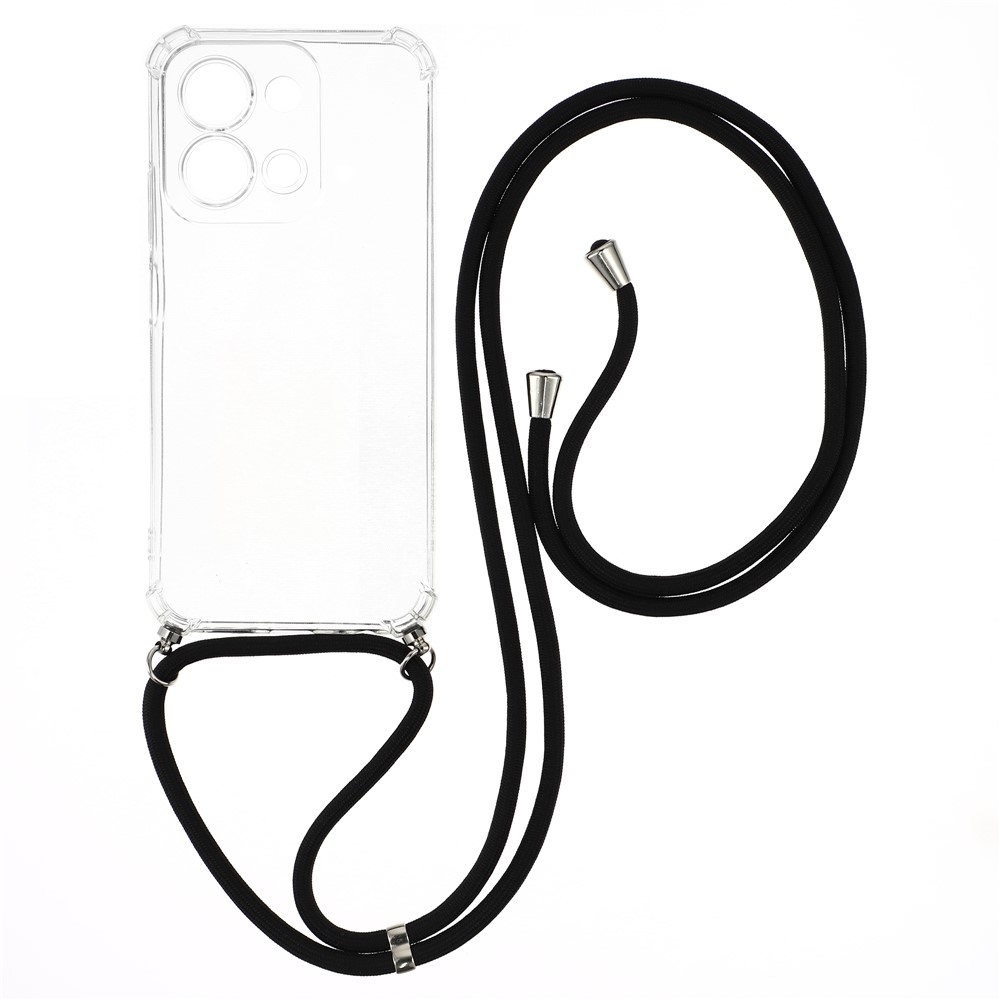 Átlátszó zselés tok húzózsinórral Xiaomi Redmi 15C 4G (171mm)/Poco C85 4G (171mm) számára