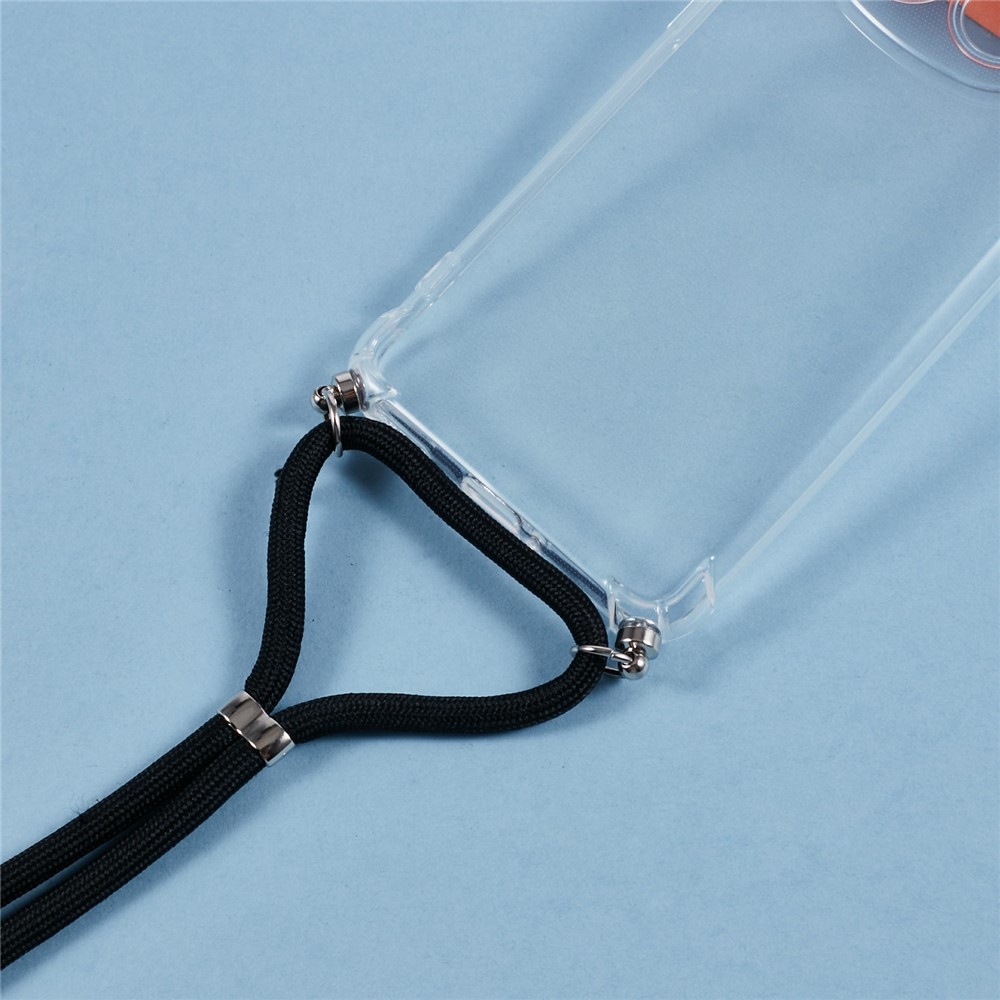 Átlátszó zselés tok zsinórral a Xiaomi Redmi Note 15 Pro 5G-hez