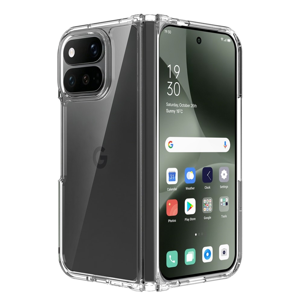 Átlátszó műanyag tok a Google Pixel 11 Pro Fold okostelefonhoz