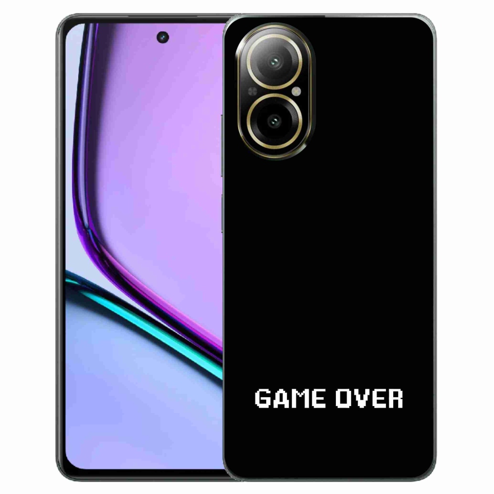 Gél borító mmCase a Realme C67 készülékhez - játék fekete háttérrel