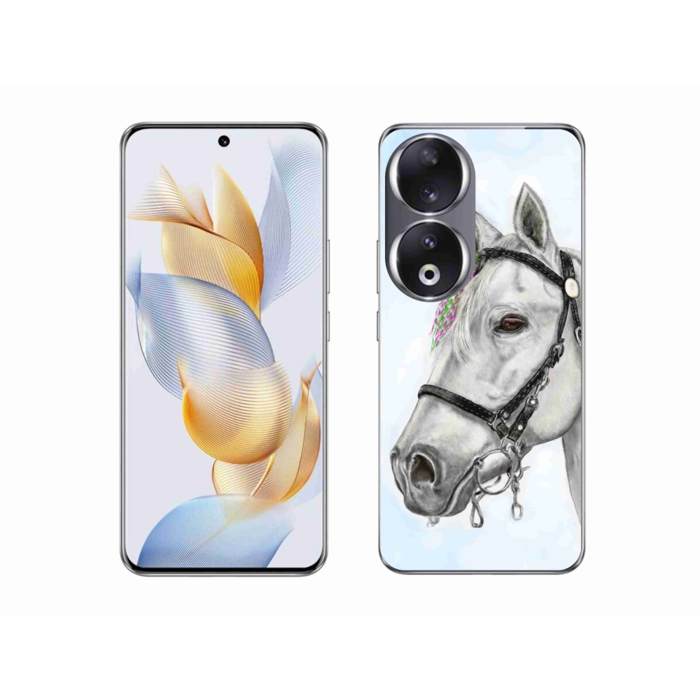 Zselés borítás mmCase a Honor 90-hez - fehér ló 1