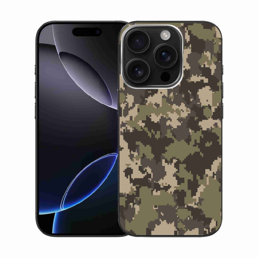 Zselés borítás mmCase iPhone 16 Pro készülékhez - terepszínű minta 12