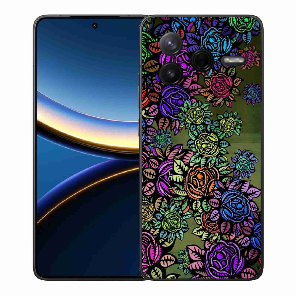 Gél borítás mmCase a Xiaomi Poco F7 Pro számára - virágok 6