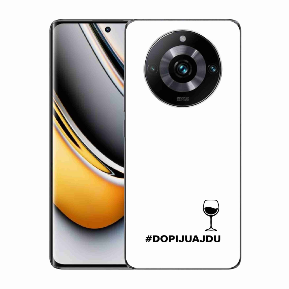 Gél borítás mmCase a Realme 11 Pro/11 Pro+ készülékhez - bor motívum fehér háttérrel