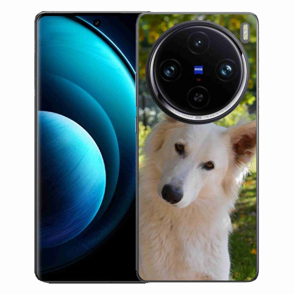 Gél védőburkolat mmCase a Vivo X100 Pro 5G készülékhez - Fehér svájci juhász 1