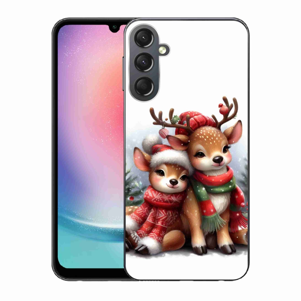 Zselés borítás mmCase Samsung Galaxy A24 készülékhez - karácsonyi rénszarvas