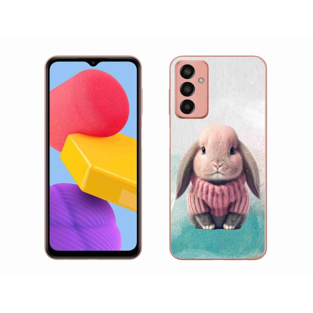 Gél borítás mmCase Samsung Galaxy M13 - nyúl pulóverben