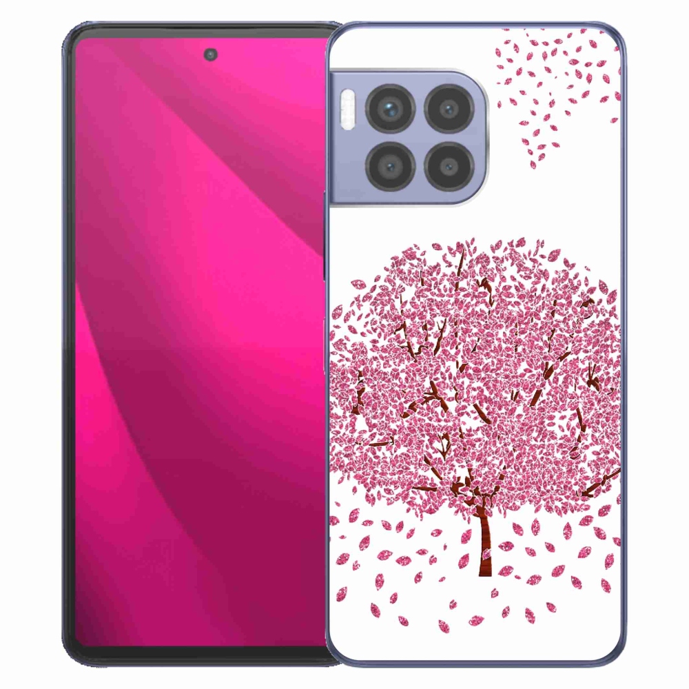 Zselés borítás mmCase a T-Mobile T Phone 2 Pro készülékhez - rajzfilmfa levelekkel