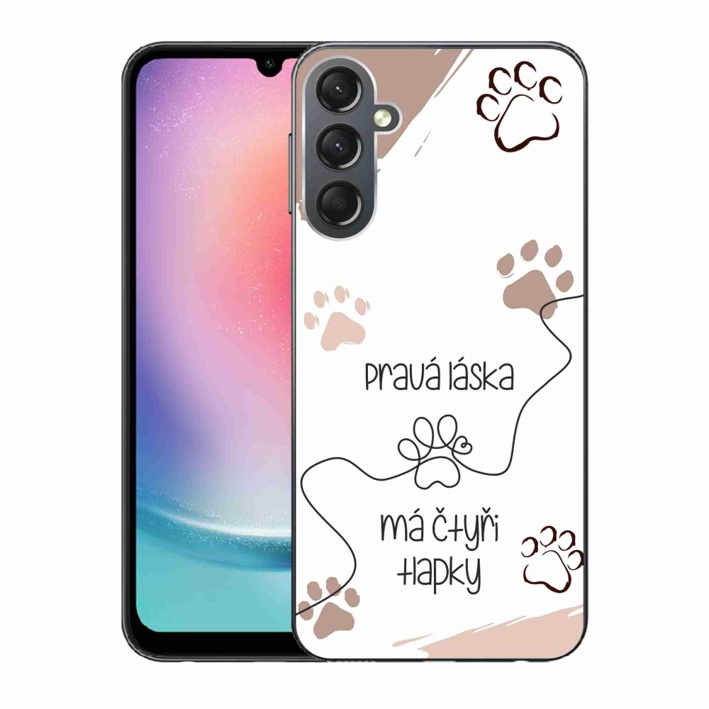 Gél borítás mmCase Samsung Galaxy A24 készülékhez - kutyamotívum 1 fehér háttér