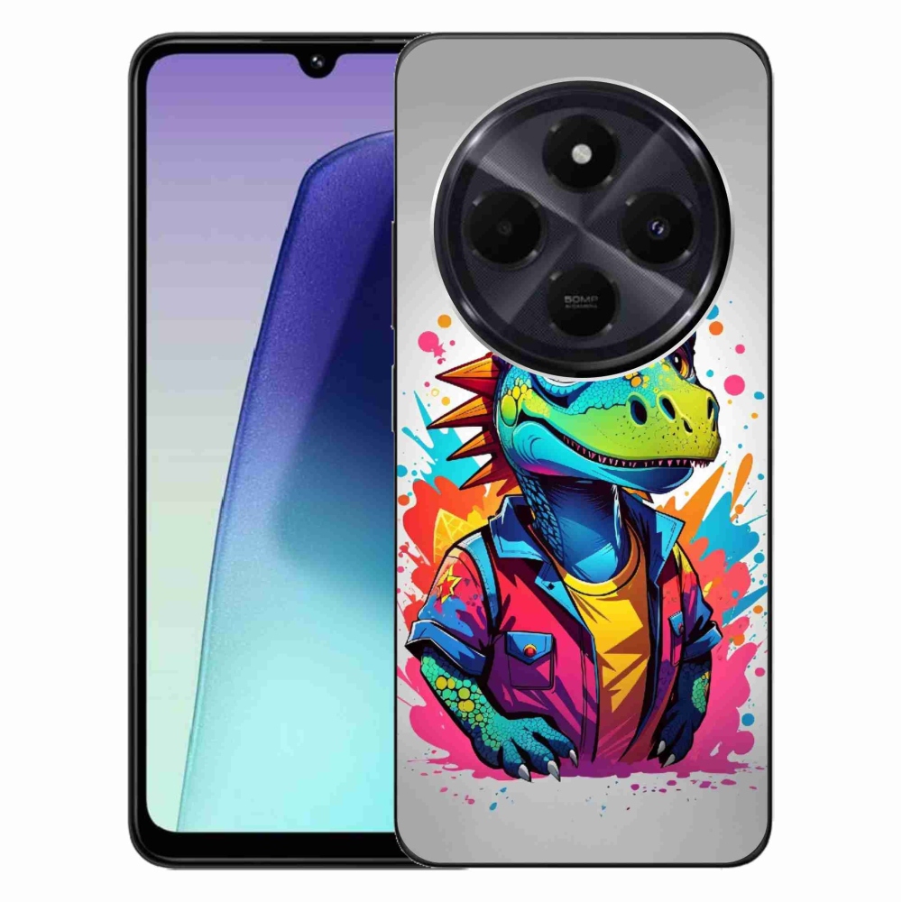 Gél borítás mmCase a Xiaomi Redmi 14C/Poco C75-hez - színes dinoszauruszok