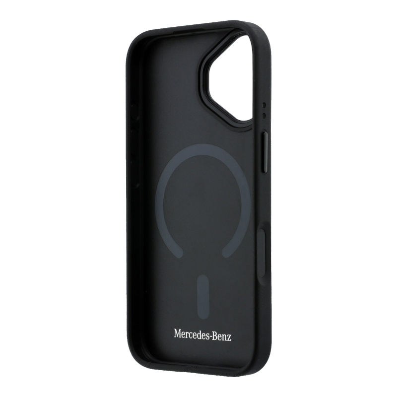 Mercedes PU bőr 3D MagSafe hátlap iPhone 17 Fekete