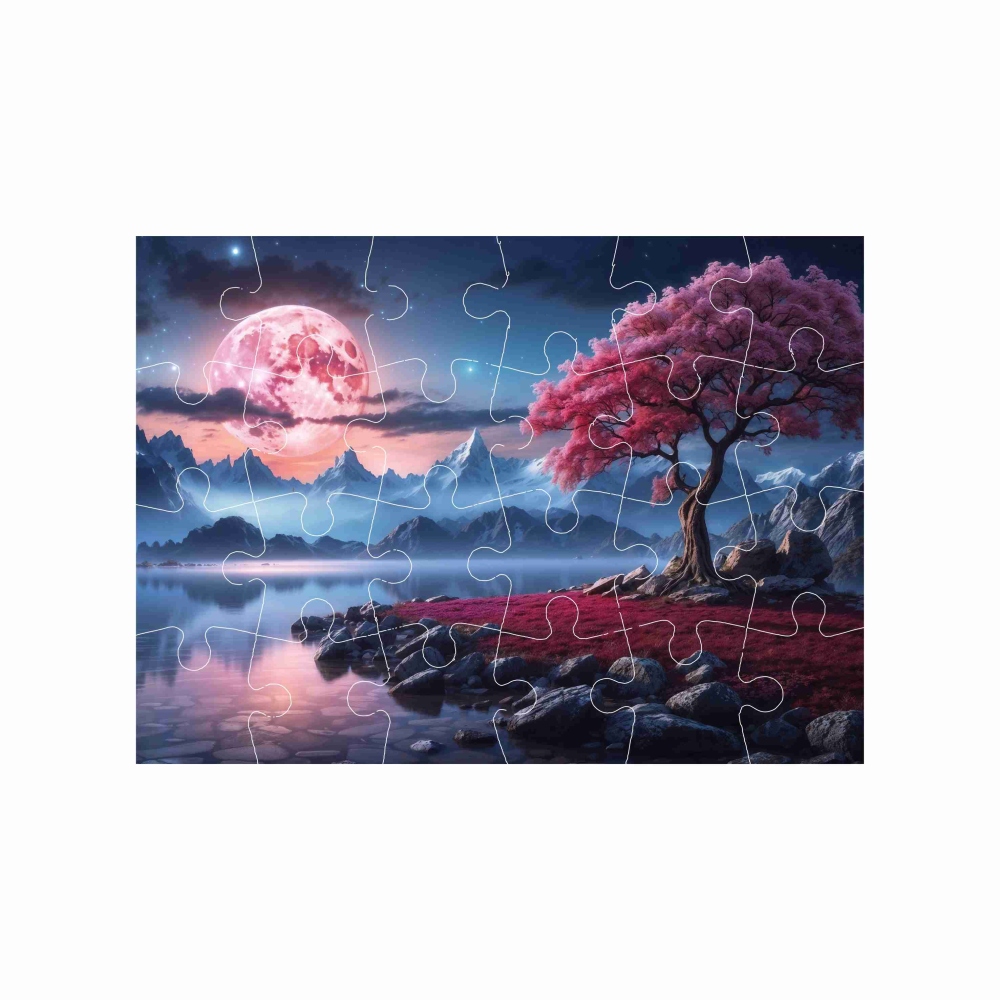 Puzzle 18x13cm (24 darab) képpel - fantasy tájkép