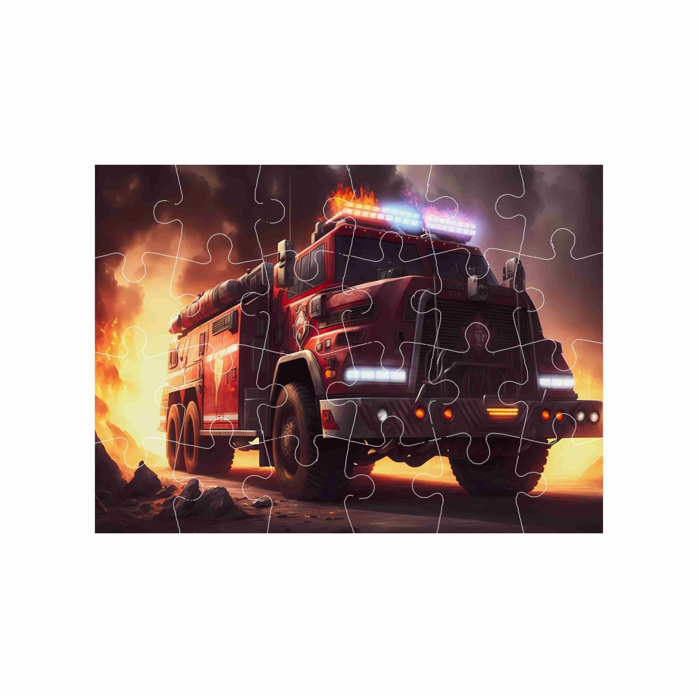 18x13cm (24 darab) képpel - tűzoltóautó