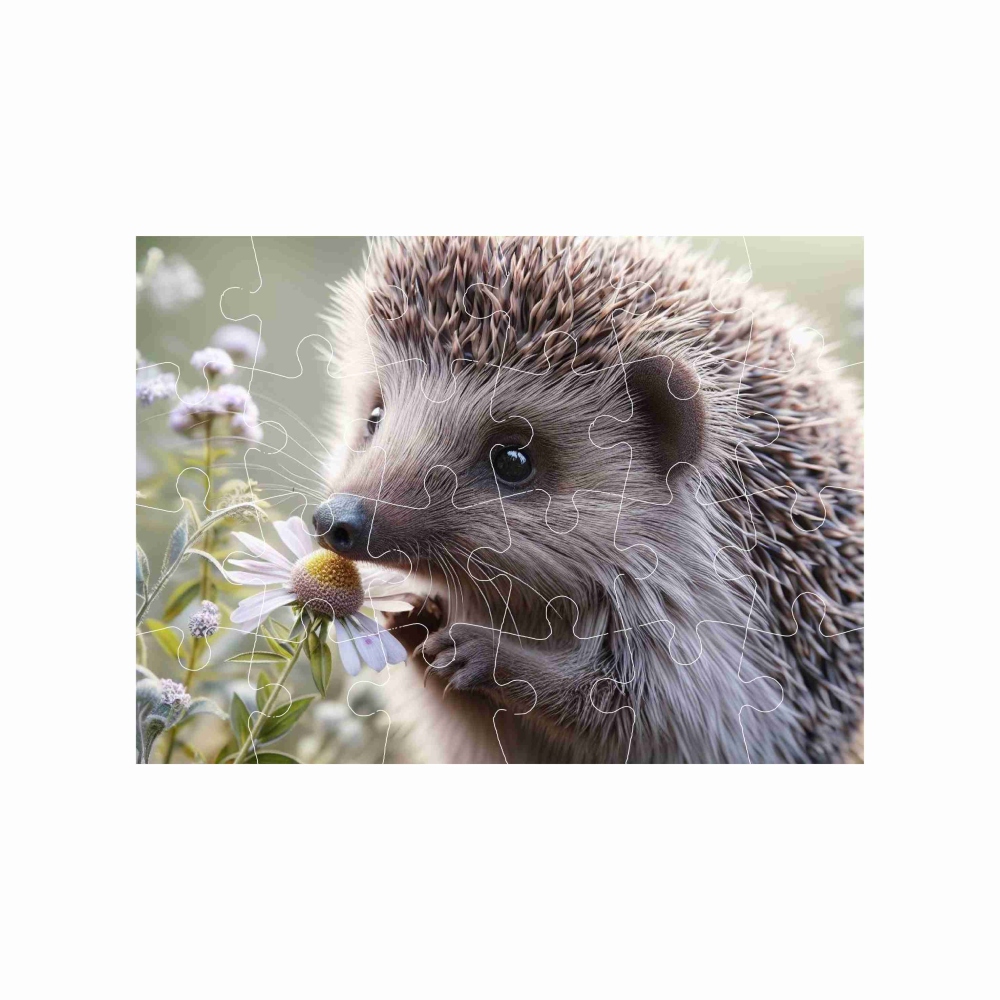 Puzzle 18x13cm (24 darab) képpel - sündisznó
