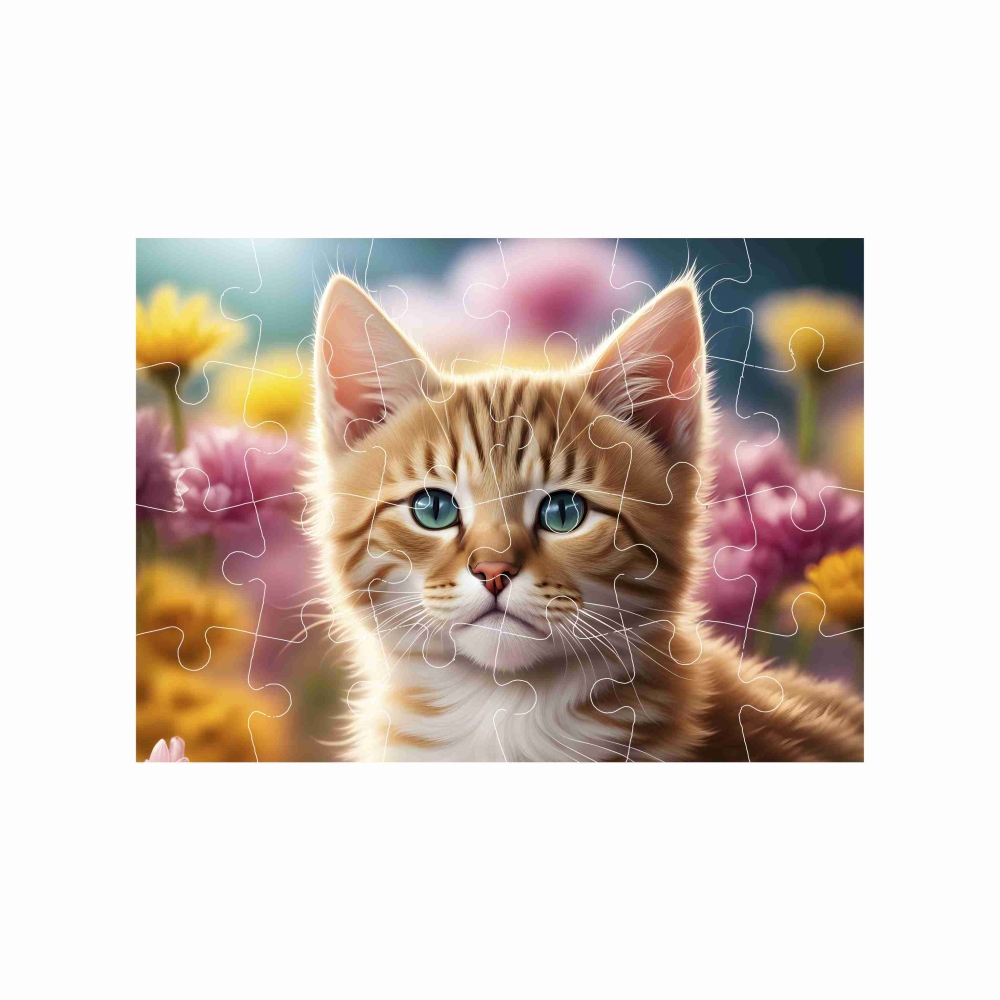 Puzzle 18x13cm (24 darab) képpel - cica