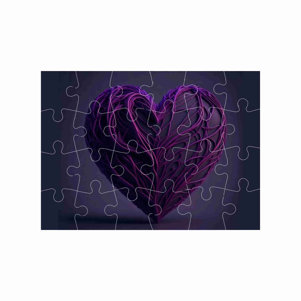 Puzzle 18x13cm (24 darab) képpel - szív