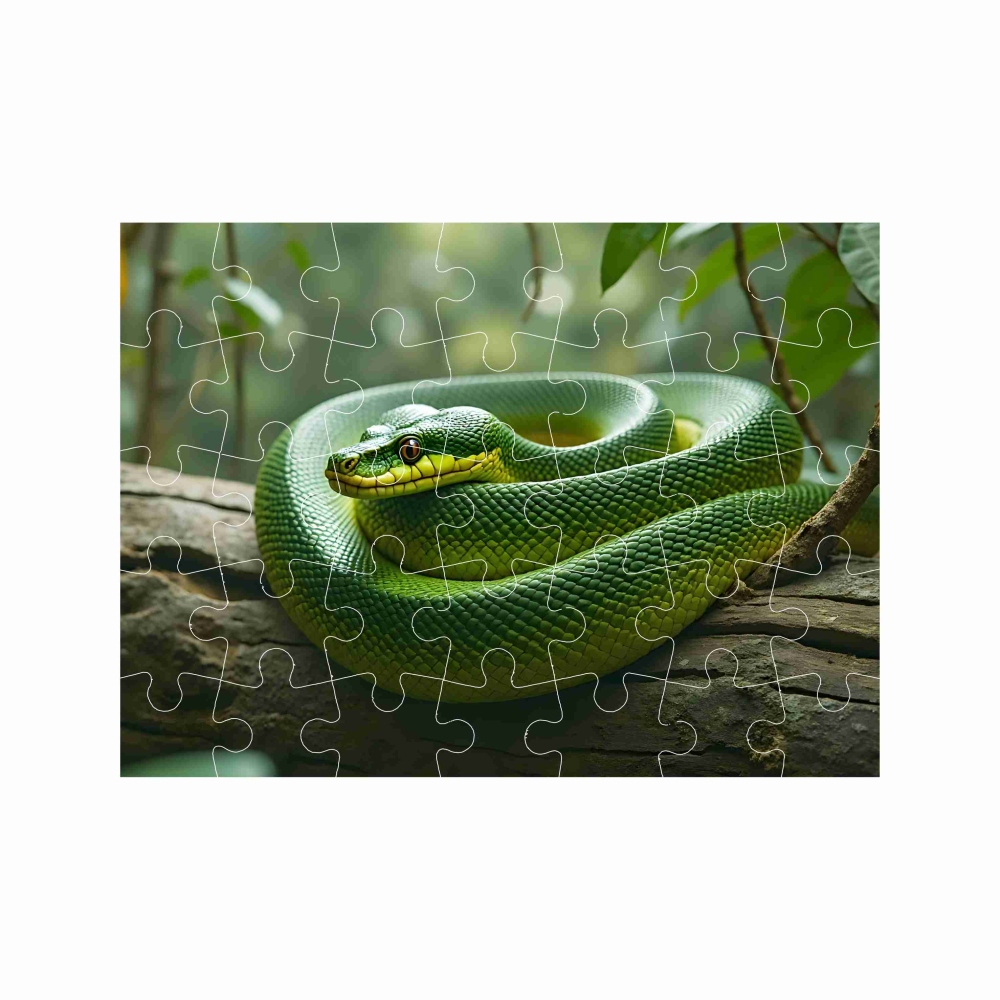 Puzzle 27x19,5cm (35 darab) képpel - kígyó