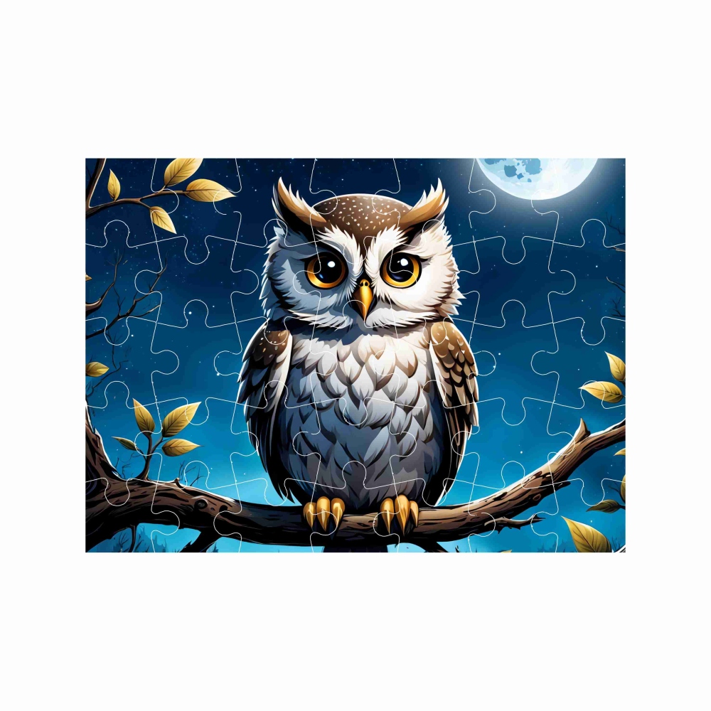 Puzzle 27x19,5cm (35 darab) képpel - bagoly