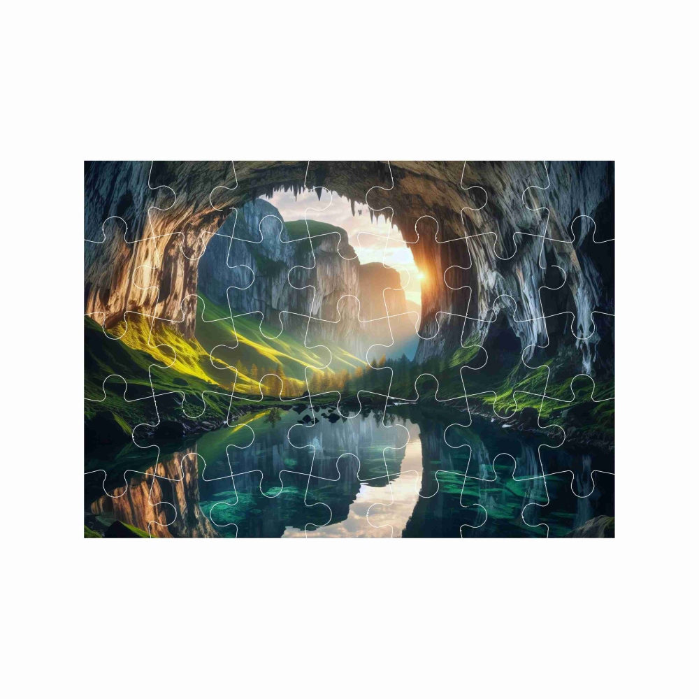 27x19,5cm-es (35 darabos) kirakó képpel - csendes barlang