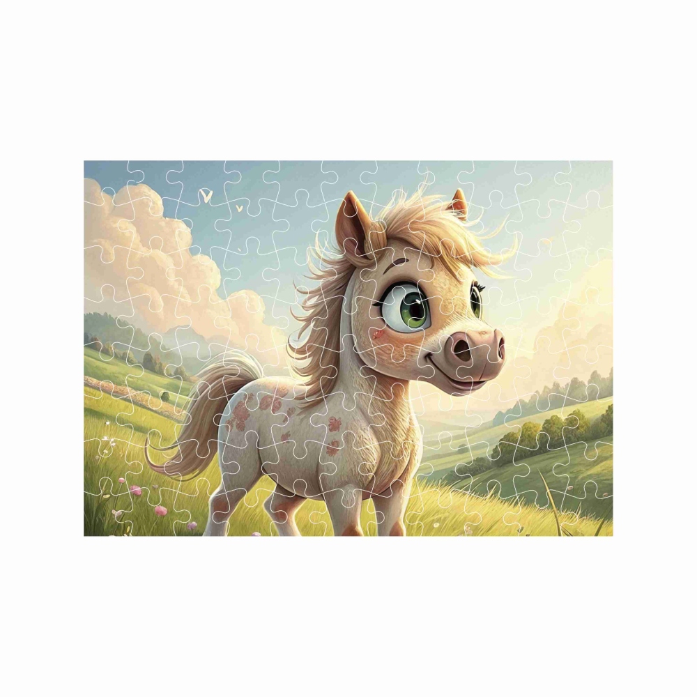 Puzzle 27x19,5cm (88 darabos) képpel - aranyos póni