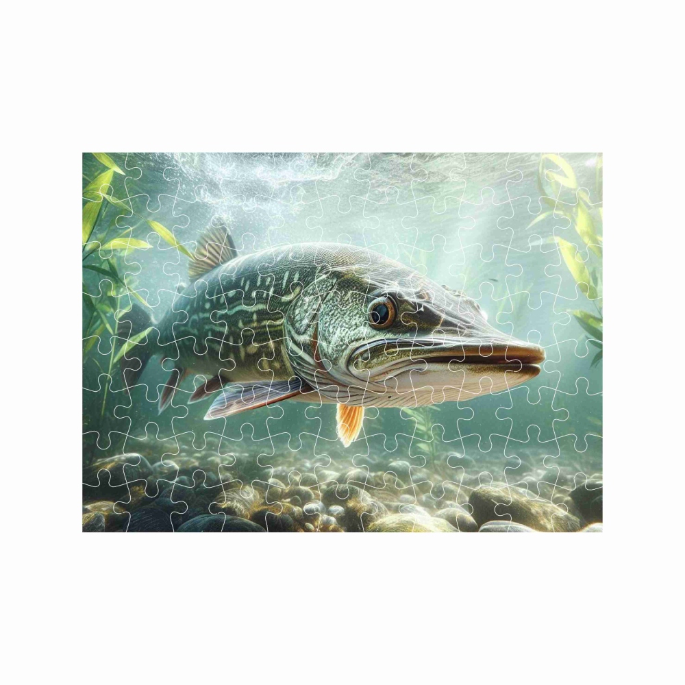 Puzzle 27x19,5cm (88 darab) képpel - csuka