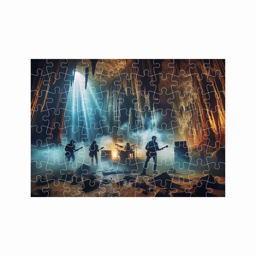 A4-es 29x20cm-es (120 darabos) kirakó képpel - koncert a barlangban