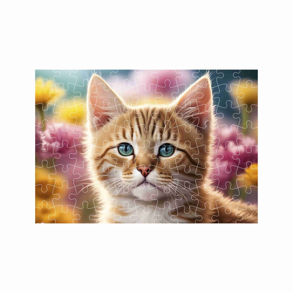 Puzzle A4 29x20cm (120 darab) képpel - kiscica