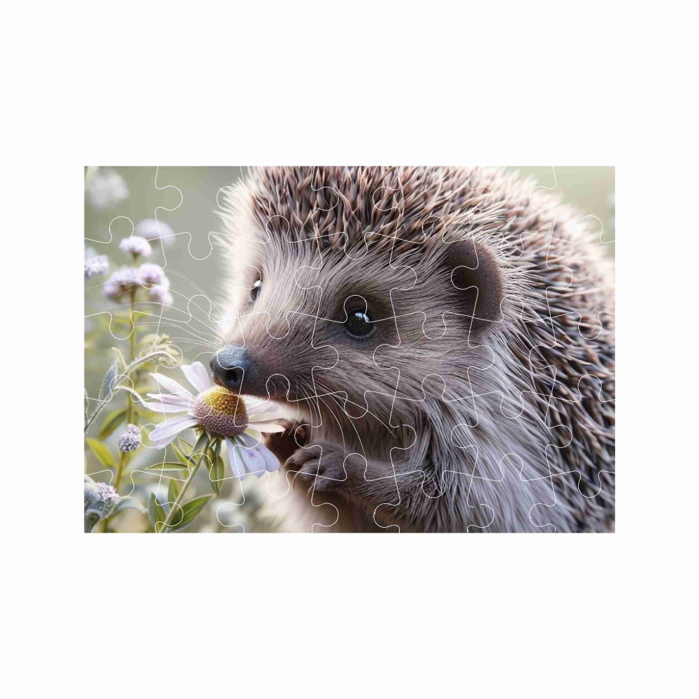 A4-es puzzle 29x20cm (40 darab) képpel - süni