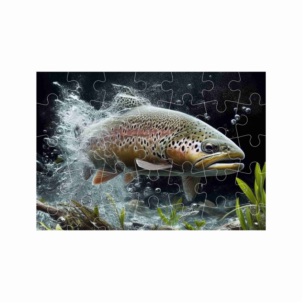 Puzzle A4 29x20cm (40 darab) képpel - pisztráng - Pisztráng