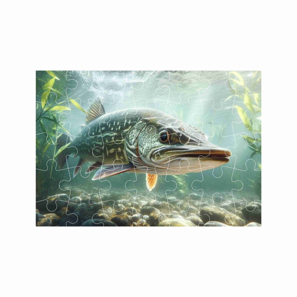 Puzzle A4 29x20cm (40 darab) képpel - csuka