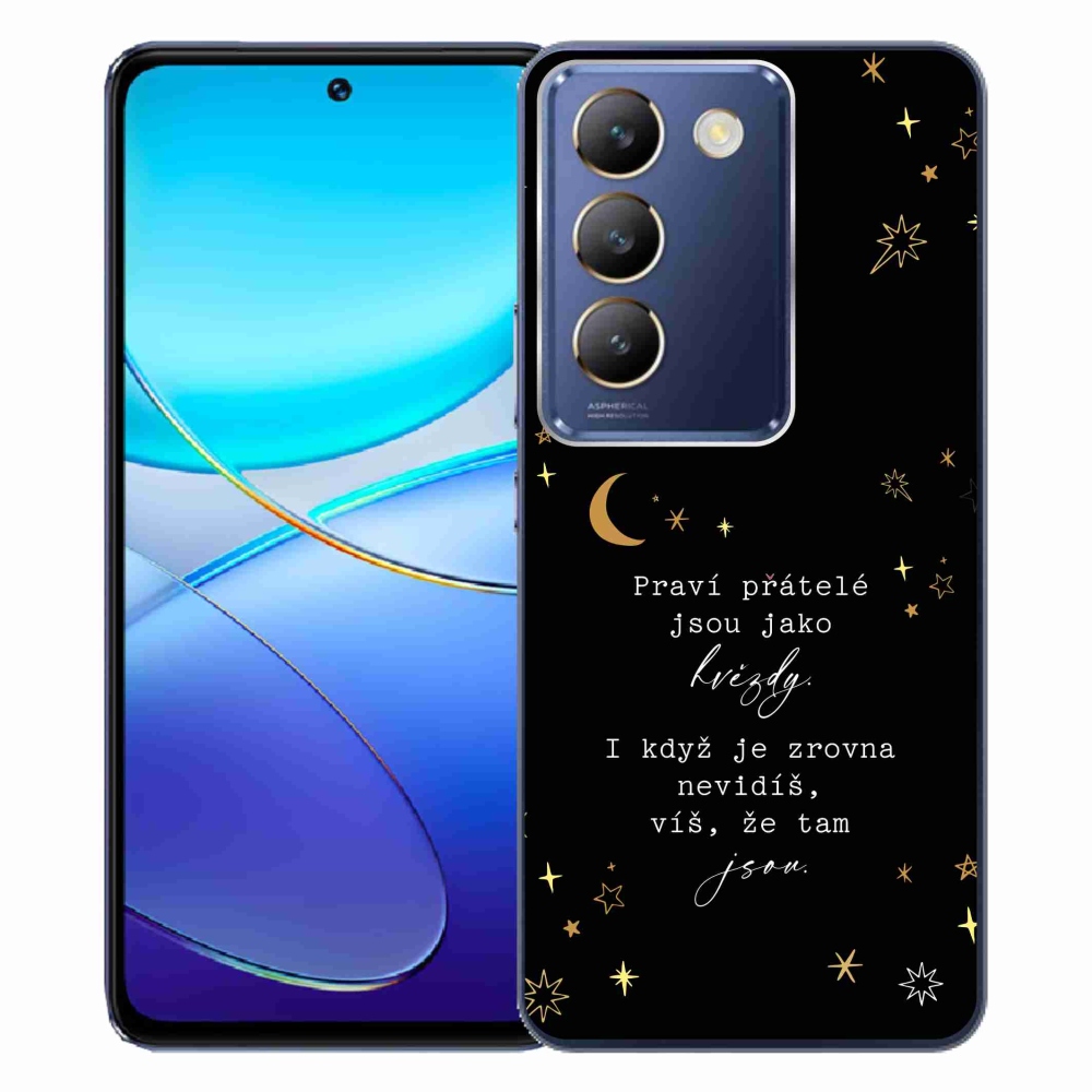 Gél borítás mmCase a Vivo V40 SE 4G/5G - Idézet 6 fekete háttérrel