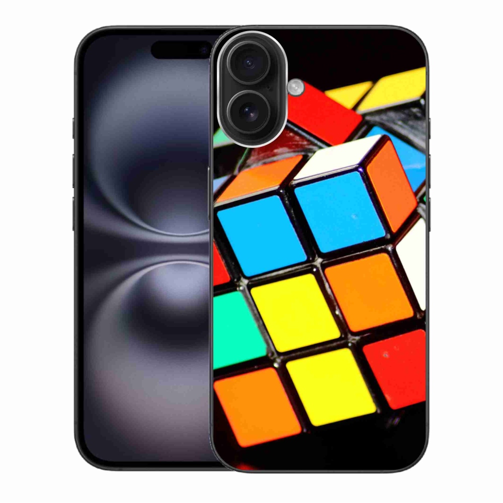 Gél tok mmCase iPhone 16 Plus készülékhez - Rubik-kocka