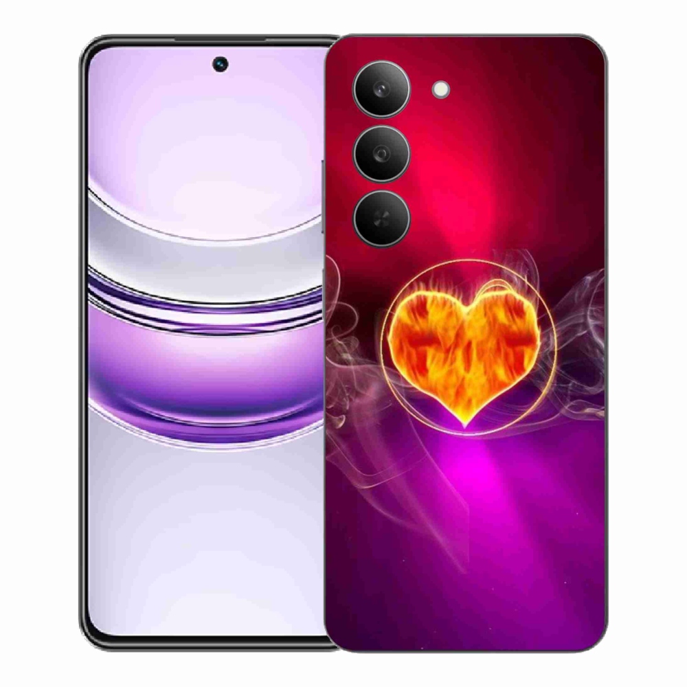 Gél borítás mmCase a Realme 14x 5G készülékhez - tüzes szív