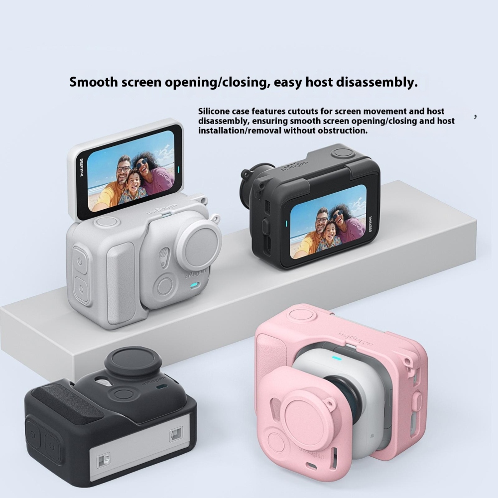 AMAGISN szilikon tok lencsevédővel Insta360 GO Ultra készülékhez - szürke